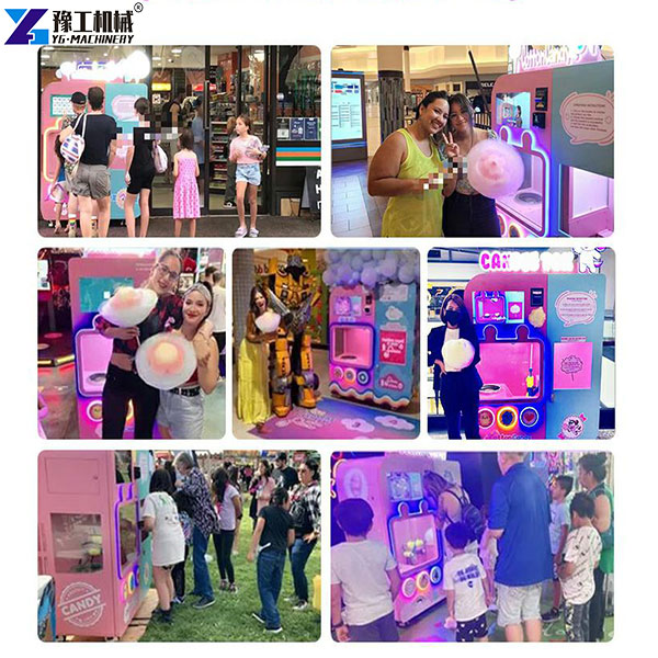 flower cotton candy vending machine usage