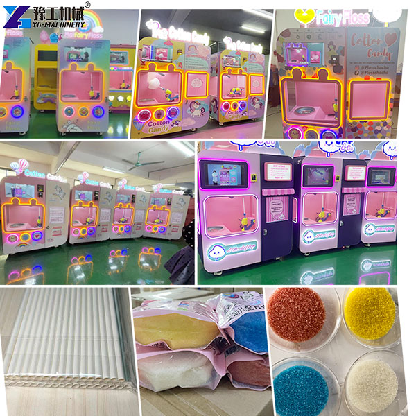 flower cotton candy vending machine in YG