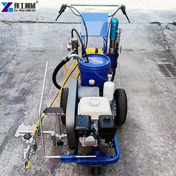 cold paint road marking machine real shot