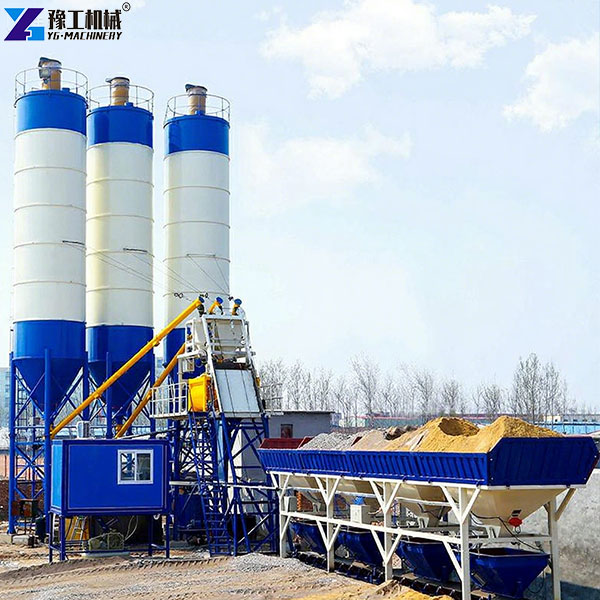concrete mixing station real shot