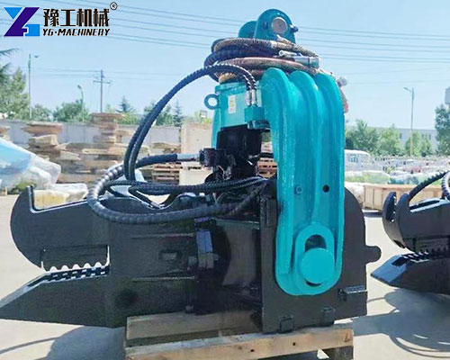 YG's excavator pile driver attachment
