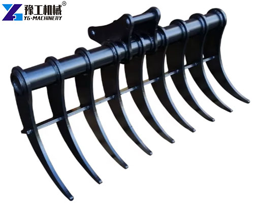 YG’s excavator rake attachment