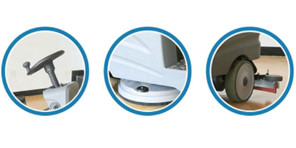 details of auto scrubber floor machine 750 model