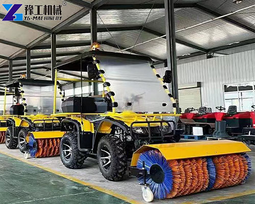 driveway snow removal equipment with snowbrush