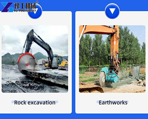 hydraulic rock saw application
