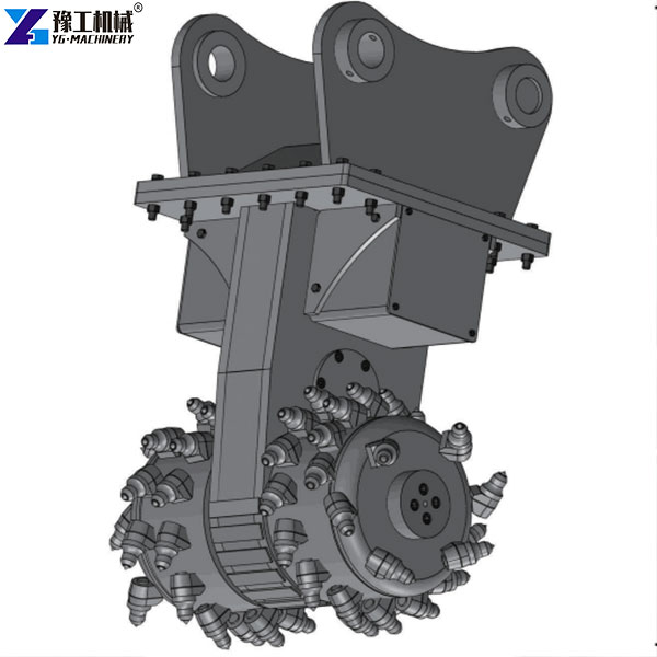 lateral excavator drum cutter