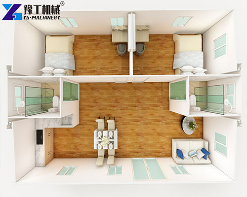 layout of fold out shipping container homes
