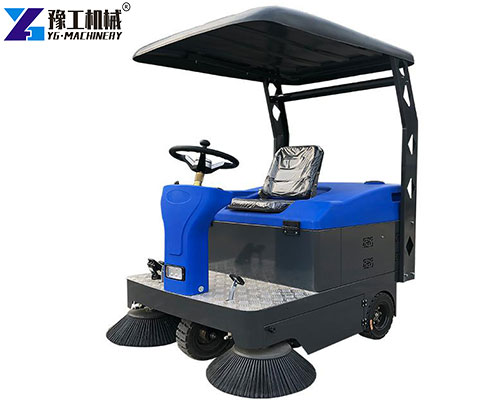 mini road sweeper with shed