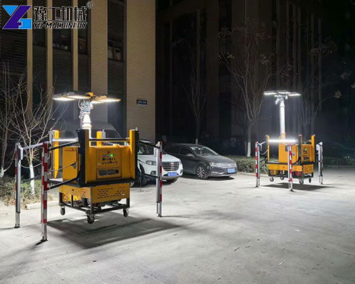 powerful pneumatic lift mobile lighting tower for sale