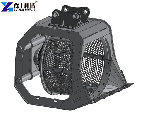 single roller rotary screening bucket