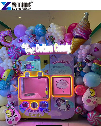 YG's flower cotton candy vending machine
