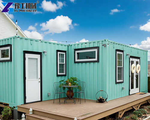 application of premade shipping container house