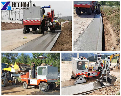 extruded curb machine uasge