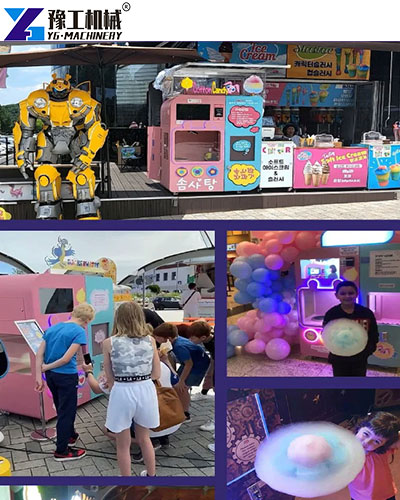 popular automatic cotton candy vending machine