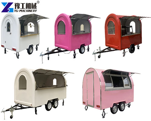 round food cart trailer