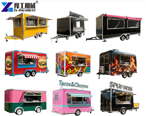 square food cart trailer