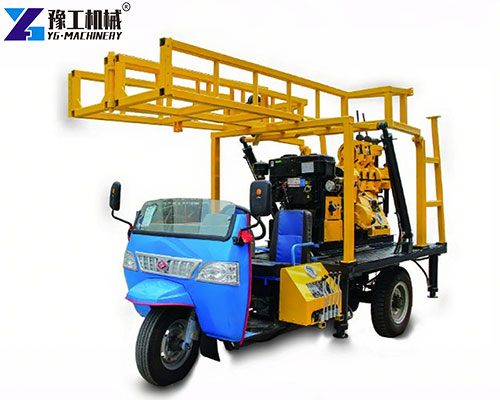 tricycle-mounted borehole drilling rig