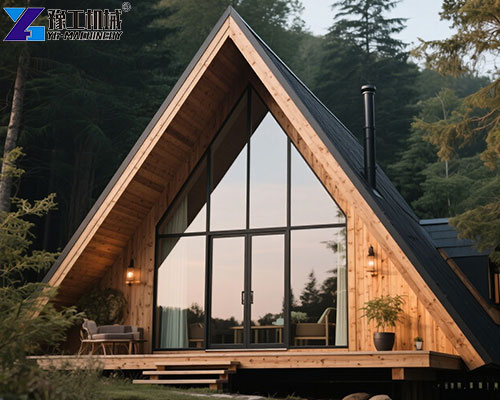 well designed triangle cabin house