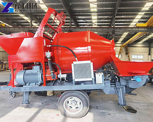 YG's concrete mixer and pumping machine