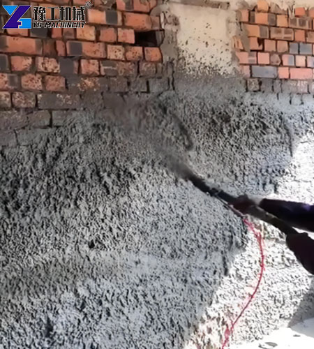 application of cement mortar spraying machine