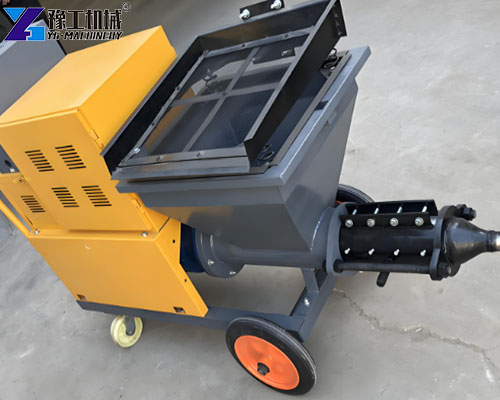 cement plaster spray machine application