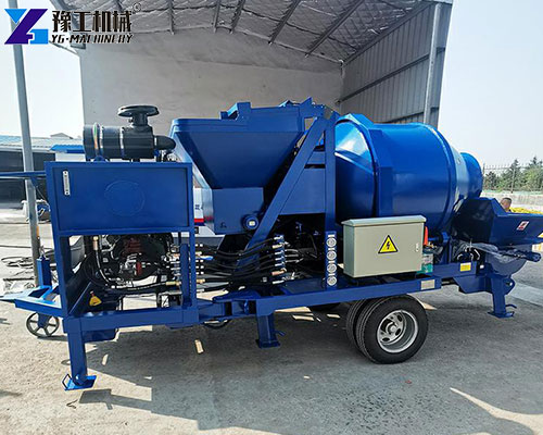 concrete mixer with pump machine