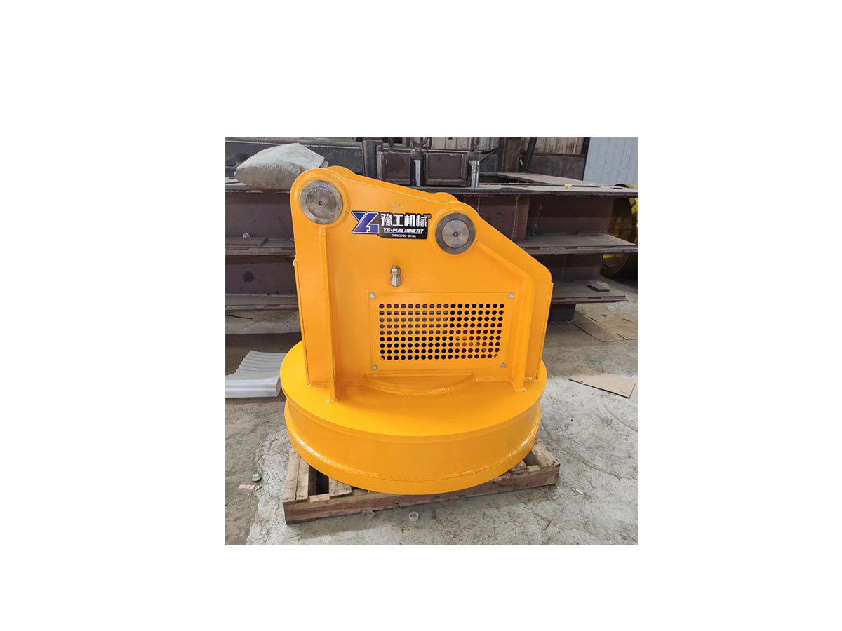 YG Machinery's excavator magnet attachment