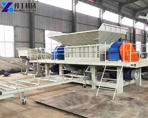 rubber tire shredder machine in factory