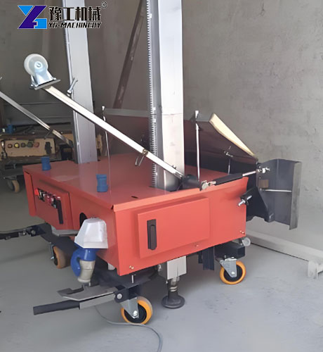 automatic wall cement plastering machine application