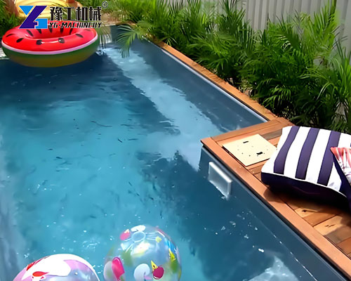 swimming container pool in summer