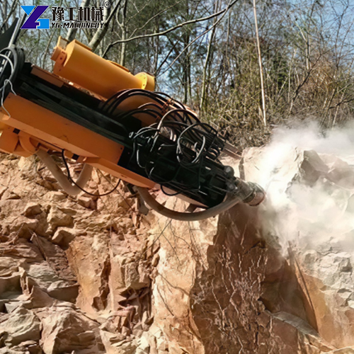 rock drilling and splitting machine for stone breaking project